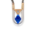 Colored stone necklace