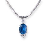 Sapphire diamond necklace