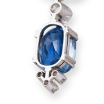 Sapphire diamond necklace
