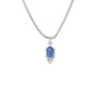 Sapphire diamond necklace