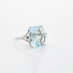 Jewelry set with aquamarines