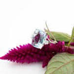 Jewelry set with aquamarines