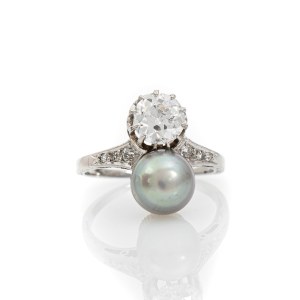 Toi et Moi ring approx. 1 ct