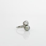 Toi et Moi ring approx. 1 ct