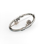 Pearl diamond brooch