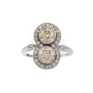 Toi et Moi Bague en diamant