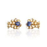 Set di gioielli con zaffiri e diamanti