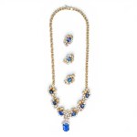 Set di gioielli con zaffiri e diamanti