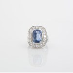 Sapphire ring set with diamonds 5ct | 1.6ct