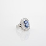 Sapphire ring set with diamonds 5ct | 1.6ct