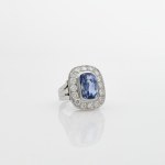 Sapphire ring set with diamonds 5ct | 1.6ct