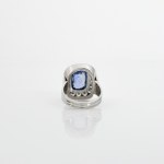 Sapphire ring set with diamonds 5ct | 1.6ct