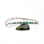 Emerald diamond bracelet