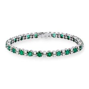 Bracciale di smeraldi brillanti
