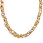 Pearl diamond necklace