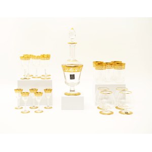 Servizio di caraffe e bicchieri Saint Louis Thistle Gold