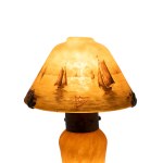 Daum Frères table lamp marine motif