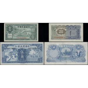 Chiny, zestaw: 20 i 50 centów, 1936-1937