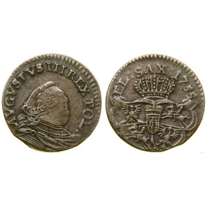 Polska, grosz (3 szelągi), 1755 H, Gubin