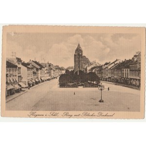 CHOJNÓW. Haynau i. Schl. Ring mit Blücher -Denkmal, wyd