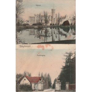 SZCZODRE. Sibyllenort, Schloss, Parkeingang, wyd. E. Pohl, Breslau, ok. 1911