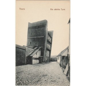 TORUŃ. Thorn, Am schiefen Turm, wyd. Anst., G..m.b.H., Breslau, ok. 1910; cz.-b