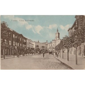 LUBLIN. Lublin. Ulica Królewska, wyd. A.J.O., ok 1923; kolor., stan bdb