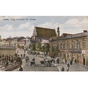 LUBLIN. Targ, Kościół Św. Duska, wyd. ok. 1916; kolor., stan bdb