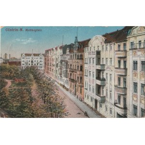 KOSTRZYN NAD ODRĄ. Cüstrin, N. Moltkeplatz, wyd. Kunstverlag, Herm. Lukowski