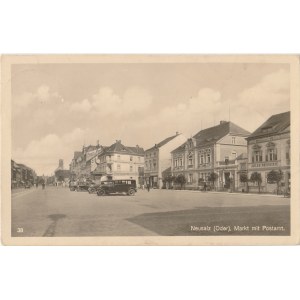 NOWA SÓL. Neusalz (Oder), Markt mit Postamt, wyd. Trinks, Co., Leipzig, ok