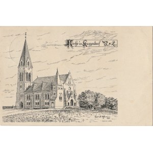 PIASKI. Kirche in Kunzendorf N. L., wyd. ok. 1911; cz.-b., stan db