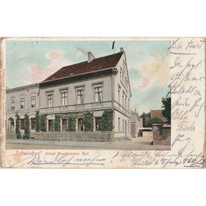 ŚWIEBODZIN. „Schwiebus” Hotel Maerkischer Hor, wyd. ok. 1913; kolor., stan sł.