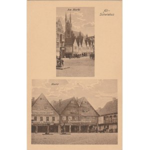 ŚWIEBODZIN. Alt Schwiebus, Am Markt, Markt, wyd. C. Wagnerische Buchhandlung