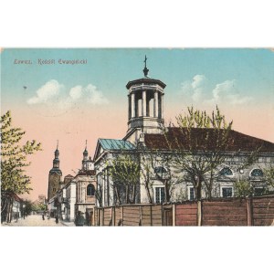 ŁOWICZ. Łowicz-Kościół Ewangelicki, wyd. ok. 1915; kolor., stan bdb