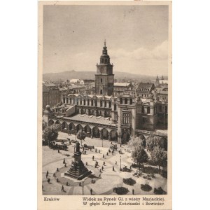 KRAKÓW. Kraków / Widok na Rynek Gł. z wieży Mariackiej 