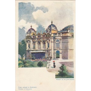 KRAKÓW. Teatr Miejski w Krakowie, wyd. Sal. mal. polsk. Kraków, ok. 1910; kolor