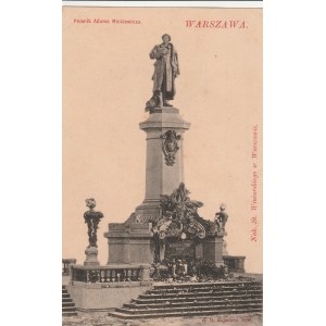 WARSZAWA. Pomnik Adama Mickiewicza / WARSZAWA (pokazana centralna część pomnika