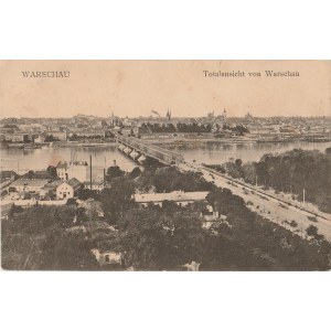 WARSZAWA. Warschau / Totalansicht von Warschau, wyd. Hermann Wolff, Berlin, ok