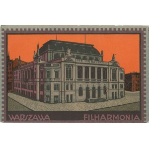 WARSZAWA. Warszawa / Filharmonia, wyd. BNDR, ok. 1915; kolor., stan bdb