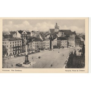 WARSZAWA. Warszawa. Plac Zamkowy / Varsovie. Place du Château (Zdjęcia z teki K