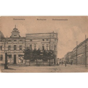 CZARNE. Hammerstein / Marktplatz / Mackensenstrasse, wyd. ok. 1918; cz.-b.