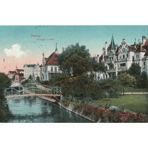 GDAŃSK. Danzig / Irrgarten Partie, wyd. ok. 1915; kolor., stan db