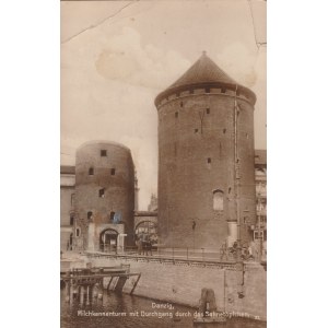 GDAŃSK. Danzig, Milchkannenturm mit Durchgang durch das Sahntöpfchen; wyd