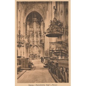 GDAŃSK. Danzig. Marienkirche, Orgel u. Kanzel, wyd. Stengel, Co., G.m.b.H.