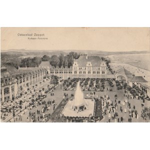 SOPOT. Ostseebad Zoppot / Kurhaus-Panorama, wyd. ok. 1915; cz.-b., stan db