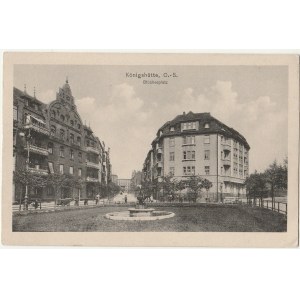 CHORZÓW. Königshütte, O.-S., Blücherplatz, wyd. ok. 1919; cz.-b., stan db
