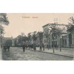 KATOWICE. Kattowitz-Bahnhof, wyd. Graph. Verl.-Anst., G.m.b.H., Breslau, ok