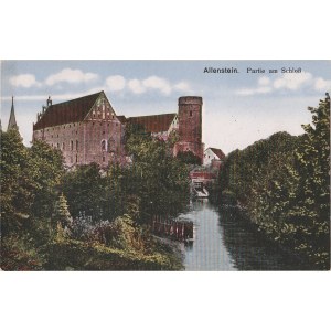 OLSZTYN. Allenstein. Partie am Schloß, wyd. ok. 1930; kolor., stan bdb