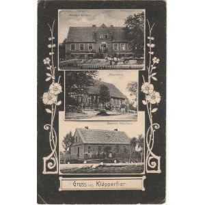 CHŁOPOWO. Gruss aus Klöpperfier, wyd. Max Glawe, Tempelburg, 1910; cz.-b.