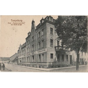 CZAPLINEK. Tempelburg / Hotel „Pommerscher Hof“ mit Markt Straße; wyd